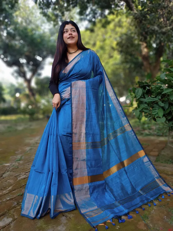 Bulsari_Blue_New_Trendy_Cotton_Silk_Zari_Border_&_Pallu_Work_Saree
