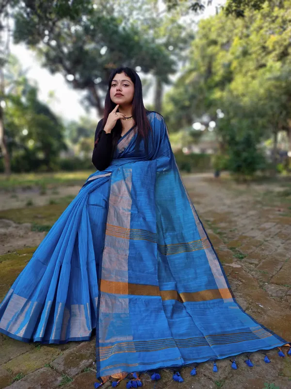 Bulsari_Blue_New_Trendy_Cotton_Silk_Zari_Border_&_Pallu_Work_Saree