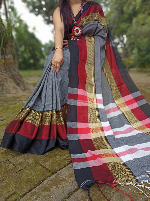 Bulsari_gray_Weaving_Work_cotton_Handloom_Narayanpet_Saree