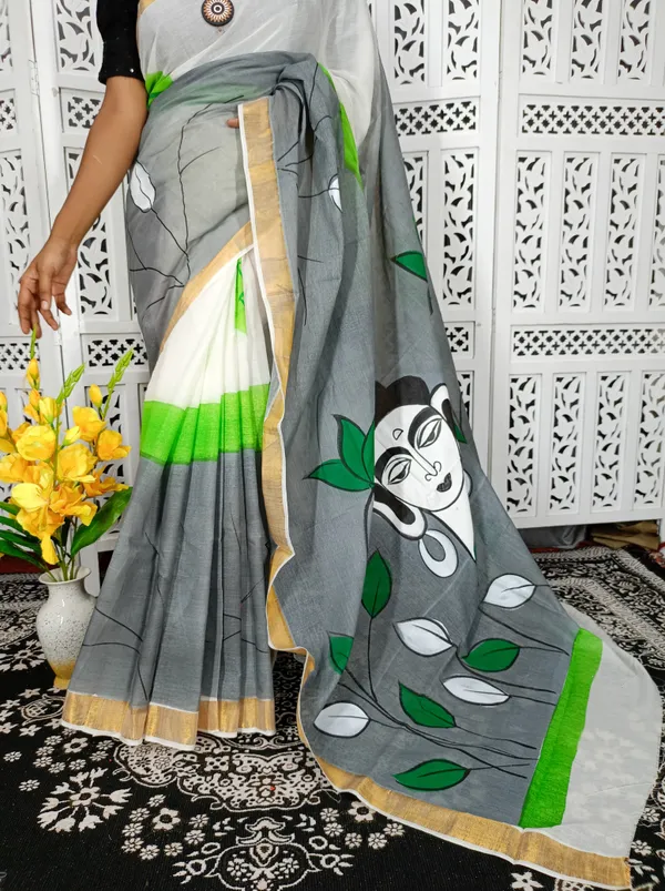 Kerala_Cotton_Hand_Printed_Saree
