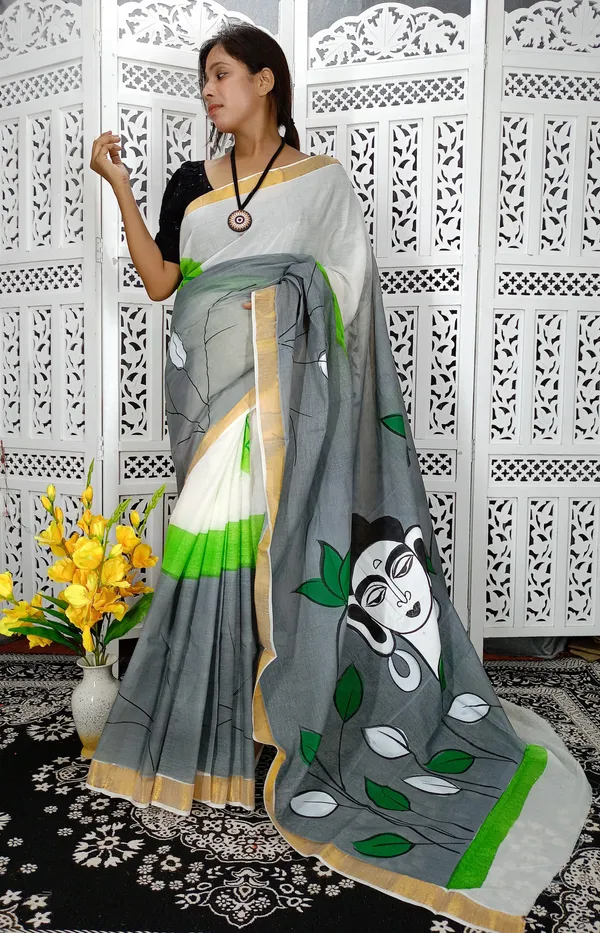 Kerala_Cotton_Hand_Printed_Saree