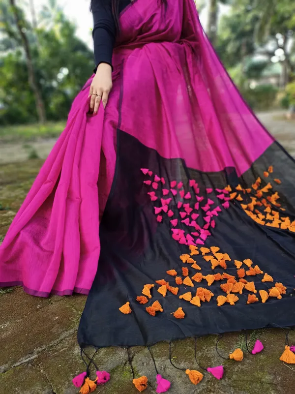 Rani_Cotton_Silk_Handloom_Saree_With_Blouse_Piece