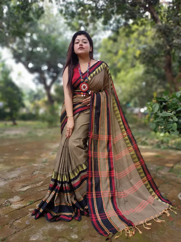 Bulsari_Gray_Cotton_Handloom_Temple_Border_Narayanpet_Saree