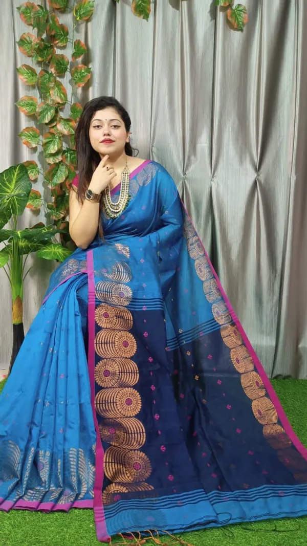 Blue_All_Over_Cooper_Zori_Cotton_Silk_Saree