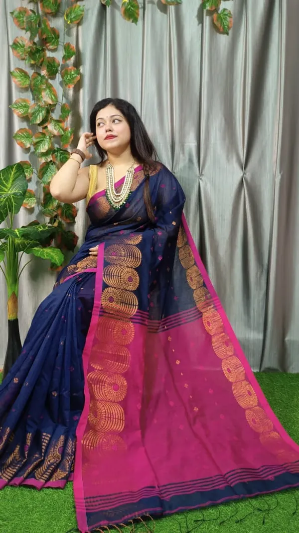Blue_All_Over_Cooper_Zori_Cotton_Silk_Saree