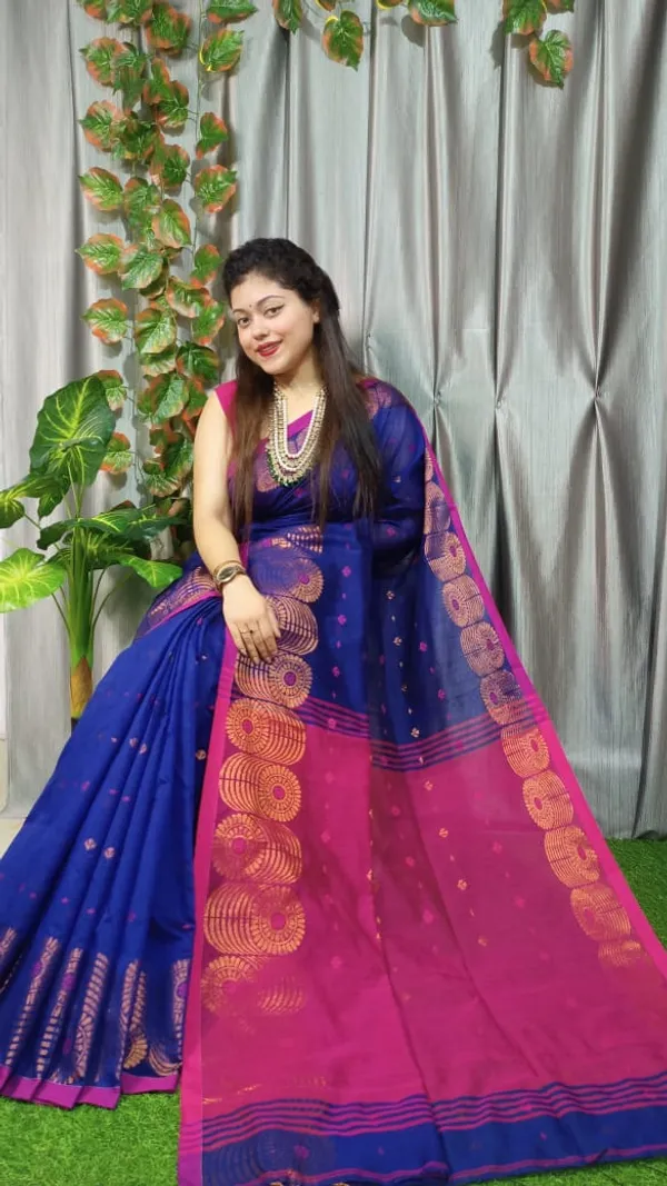 Blue_All_Over_Cooper_Zori_Cotton_Silk_Saree