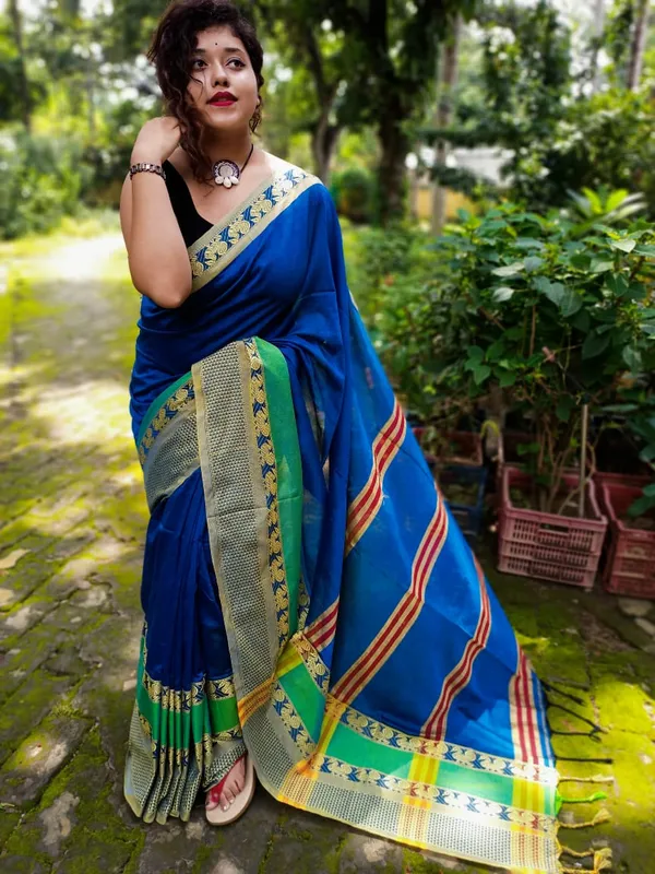 Blue_Cotton_by_cotton_mayur_Saree