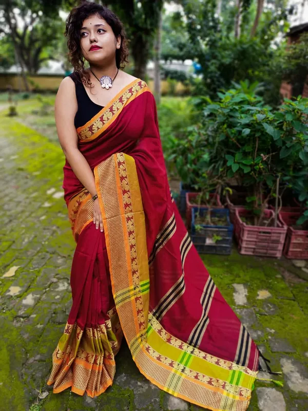 Red_Cotton_by_cotton_mayur_Saree