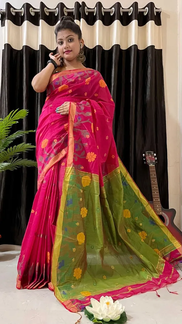 Pink_Cotton_by_silk_Ghashfull_saree