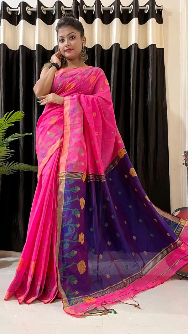 Pink_Cotton_by_silk_Ghashfull_saree