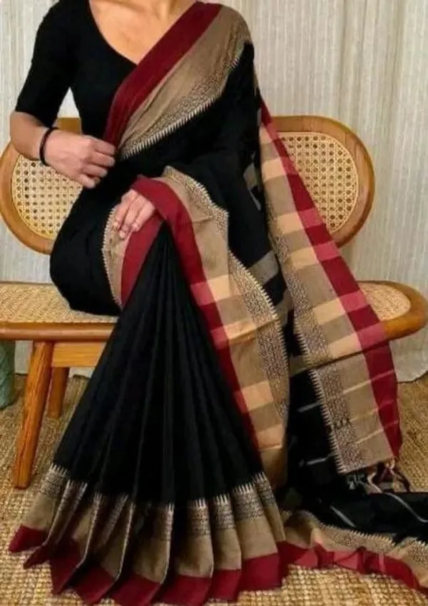 Black_Weaving_Work_Cotton_Handloom_Saree