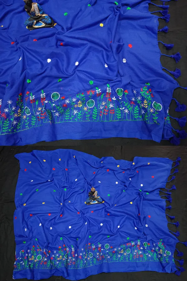 Prenda_Blue_Best_Cotton_Woven_Design_Handloom_Saree