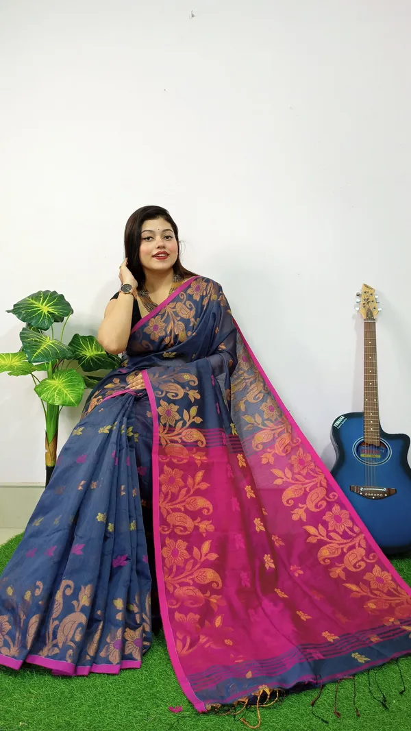 Blue_Cooper_Zari_Handloom_Cotton_Silk_Saree