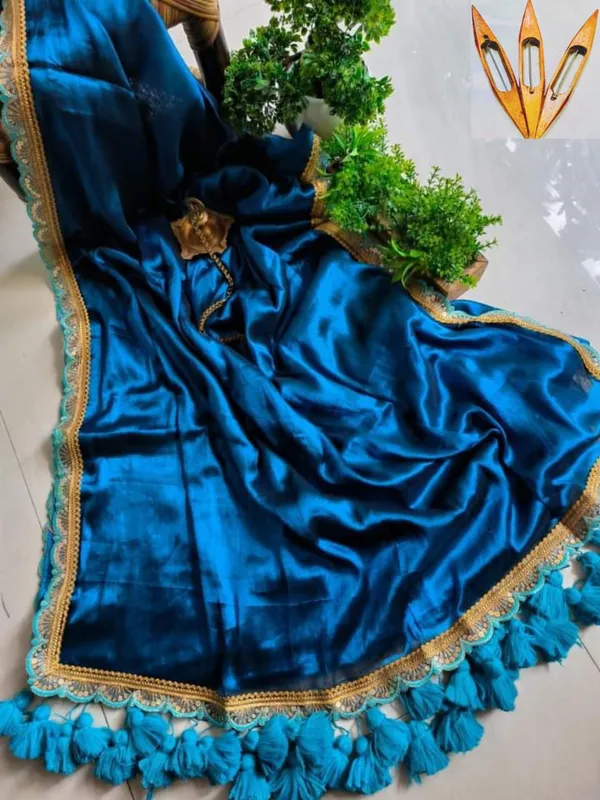 Prenda_Blue_Pure_Raga_Tissue_Lace_Border_Design_Handloom_Saree