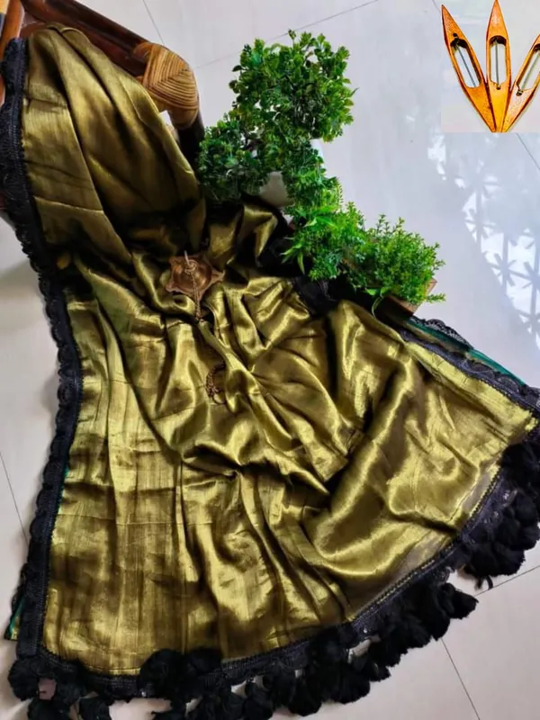 Prenda_Gold_Pure_Raga_Tissue_Lace_Border_Design_Handloom_Saree