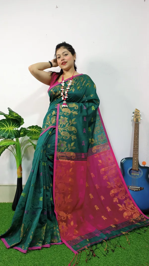 Green_Cooper_Zari_Handloom_Cotton_Silk_Saree