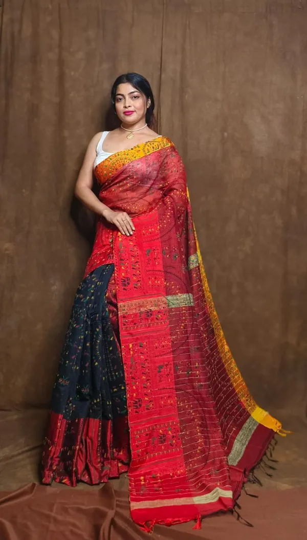 Prenda_Multicolor_Trendy_Cotton_Silk_Madhubani_Print_Saree