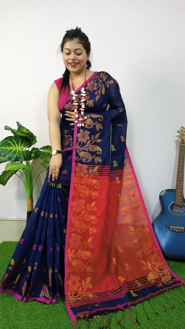 Nevy_Blue_Cooper_Zari_Handloom_Cotton_Silk_Saree