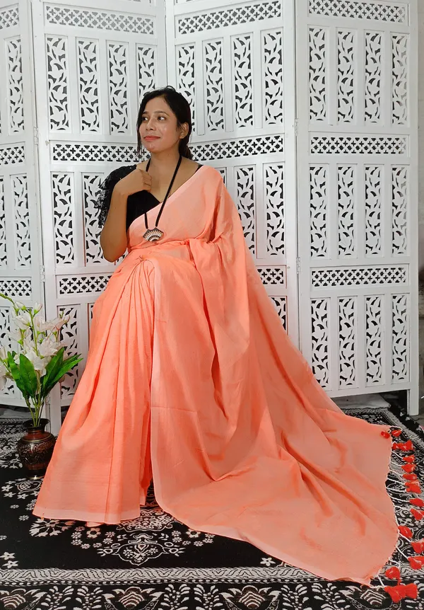 Orange__Cotton_Handloom_Saree