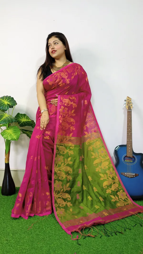 Pink_Cooper_Zari_Handloom_Cotton_Silk_Saree