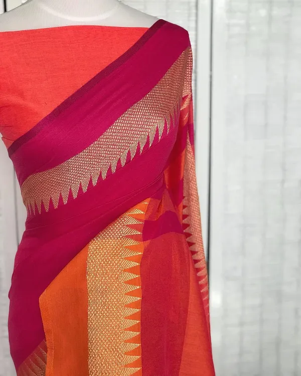 Pink_Temple_Boeder_Cotton_Handloom_Saree