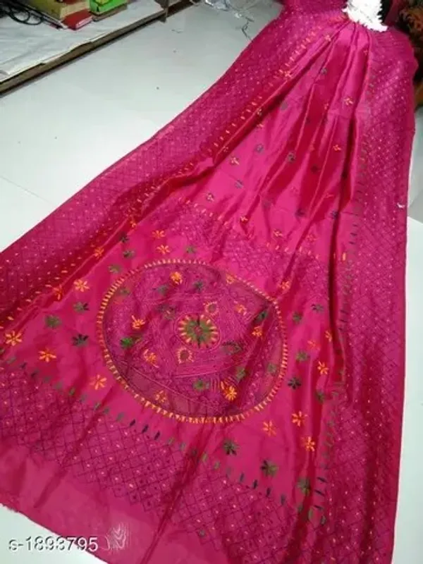 Prenda_Purple_Kantha_Art_Silk_Hand_Work_Woven_Design_Saree
