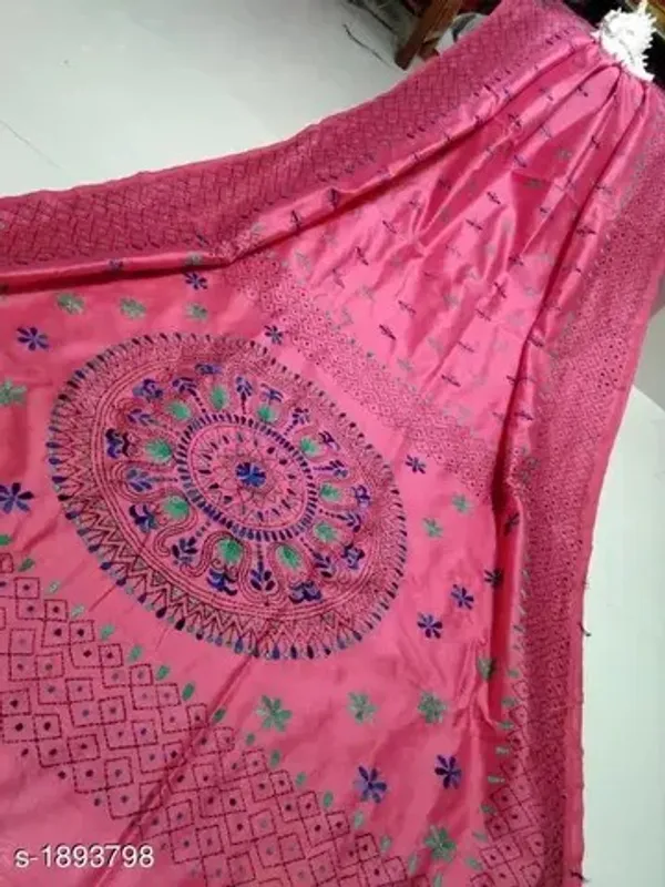 Prenda_Purple_Kantha_Art_Silk_Hand_Work_Woven_Design_Saree