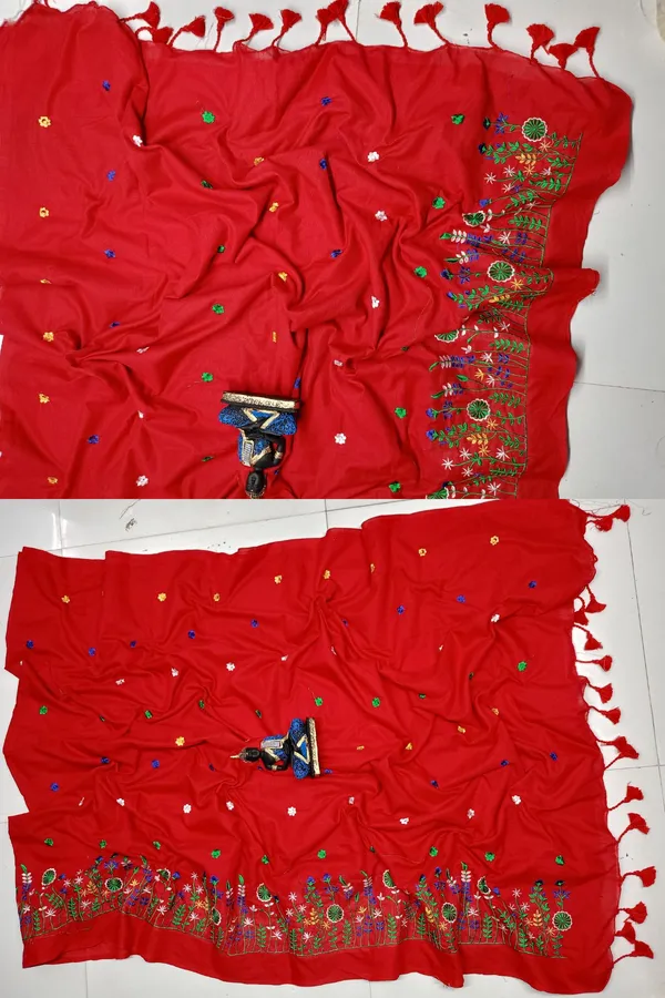 Prenda_Red_Best_Cotton_Woven_Design_Handloom_Saree