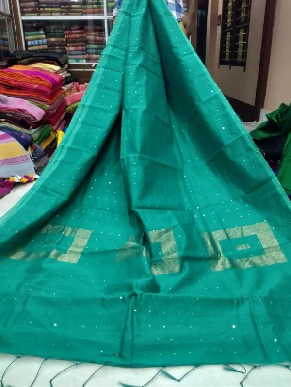 Prenda_Teal_Trending_Cotton_Silk_Box_Sequence_Design_Saree