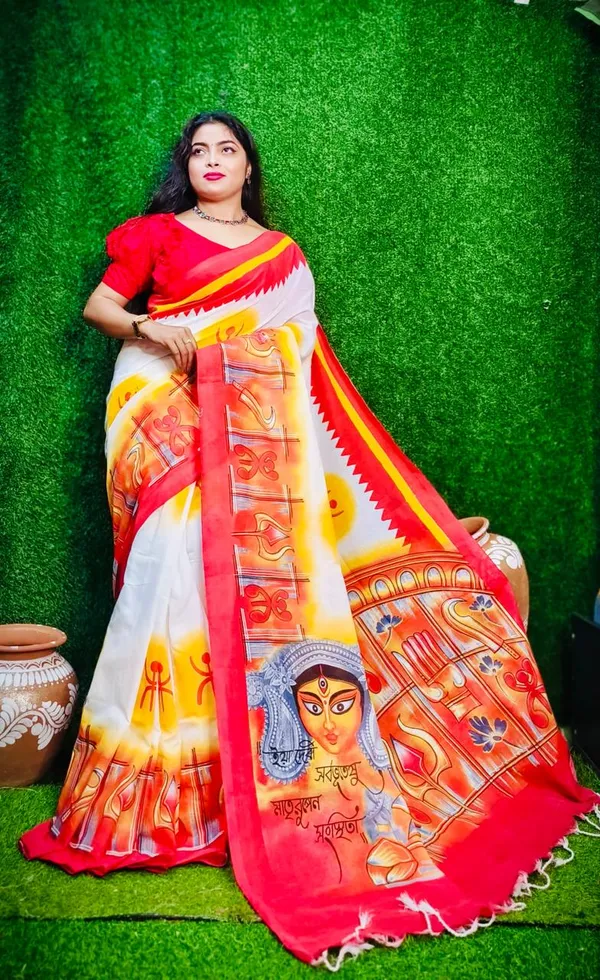 White_Durga_Puja_Special_Cotton_Handloom_Saree