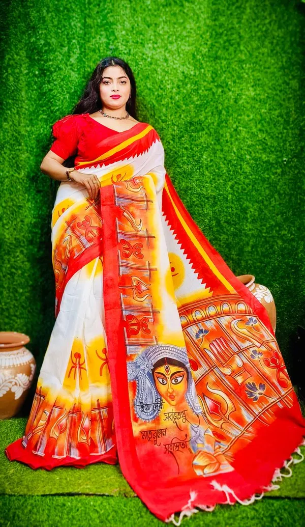 White_Durga_Puja_Special_Cotton_Handloom_Saree