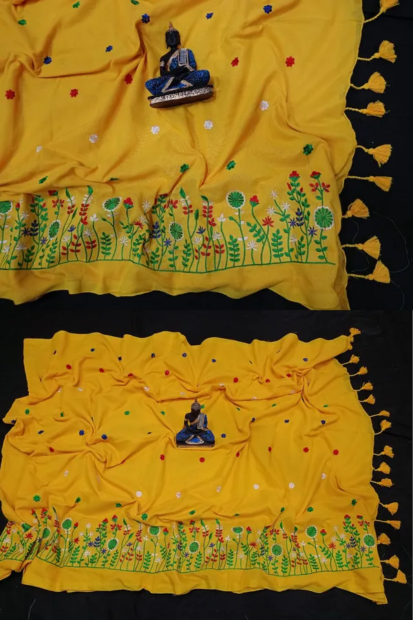 Prenda_Yellow_Best_Cotton_Woven_Design_Handloom_Saree