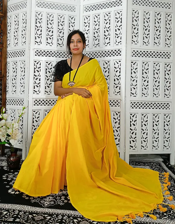 Yellow_Cotton_Handloom_Saree