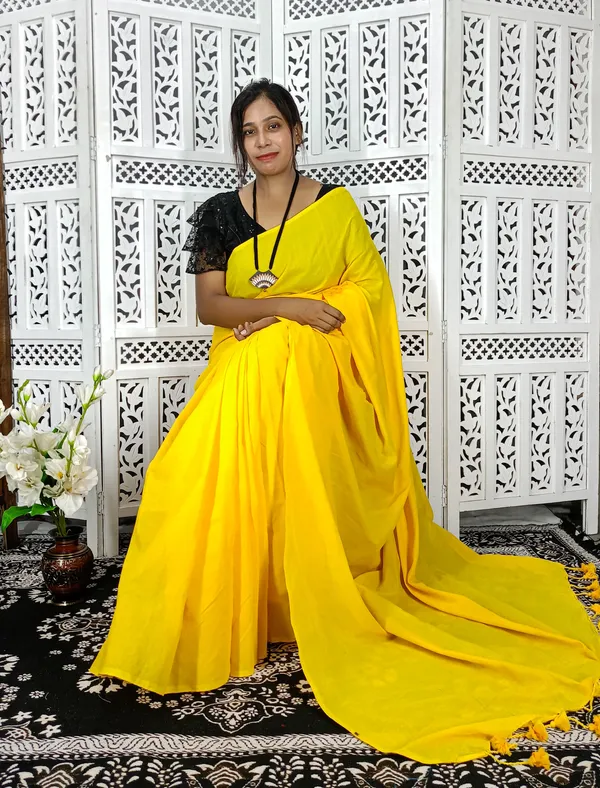 Yellow_Cotton_Handloom_Saree
