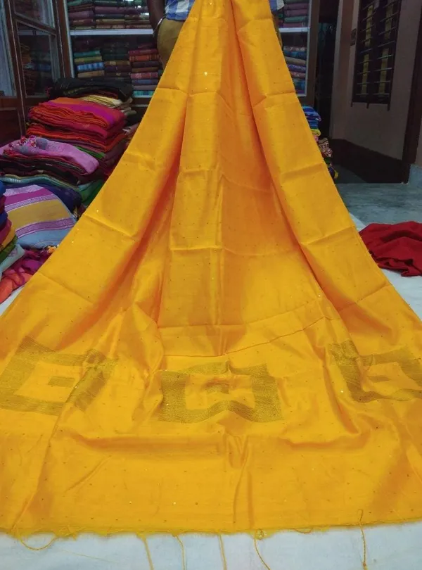 Prenda_Yellow_Trending_Cotton_Silk_Box_Sequence_Design_Saree
