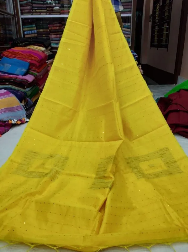 Prenda_Yellow_Trending_Cotton_Silk_Box_Sequence_Design_Saree