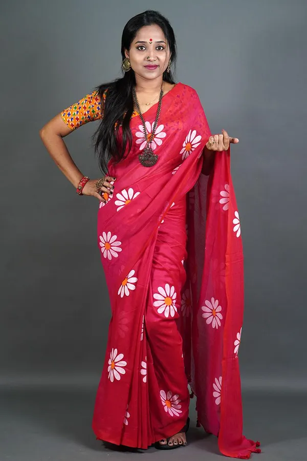Pink_Pure_Cotton_Handloom_Saree