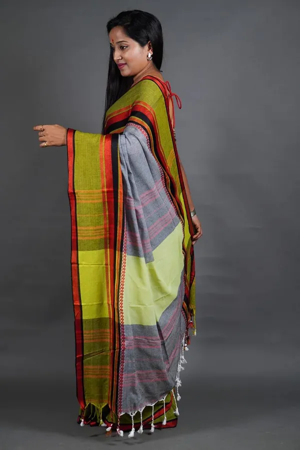 Ash_Pure_Cotton_Handloom_Saree