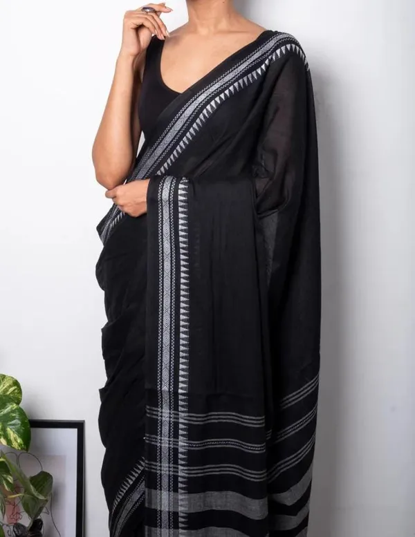 Black_Pure_Cotton_Handloom_Saree