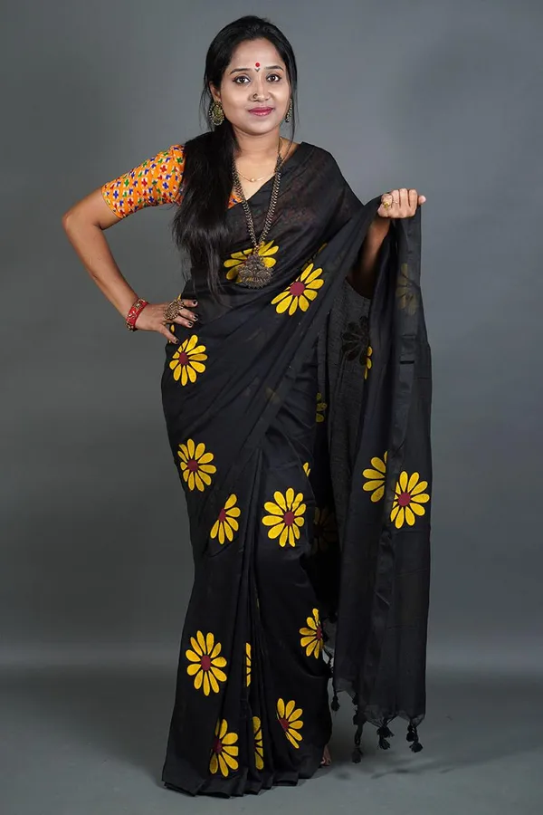 Black_Pure_Cotton_Handloom_Saree
