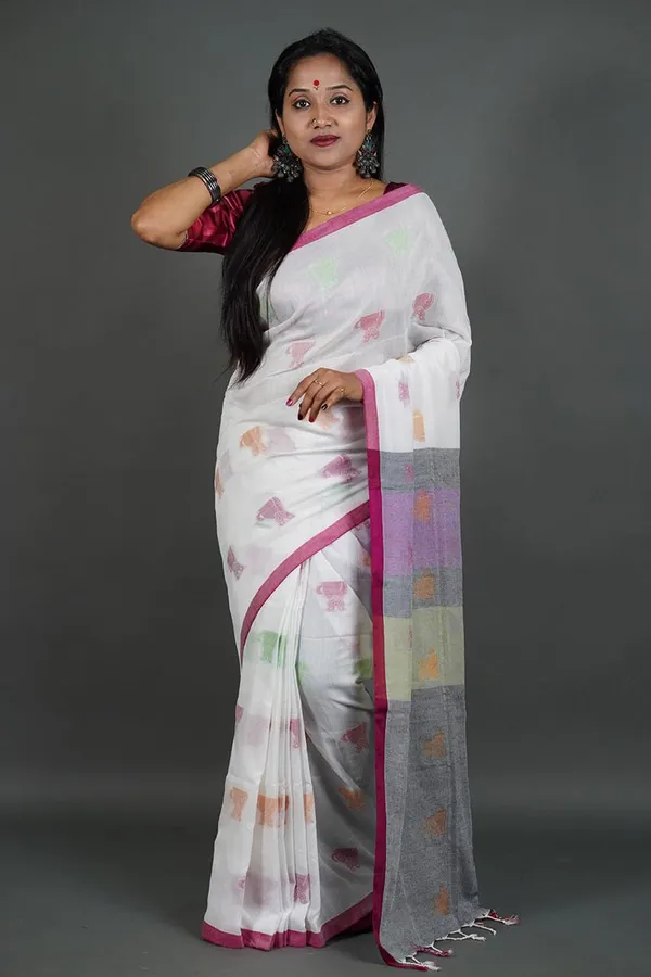 White_Pure_cotton_Handloom_Saree