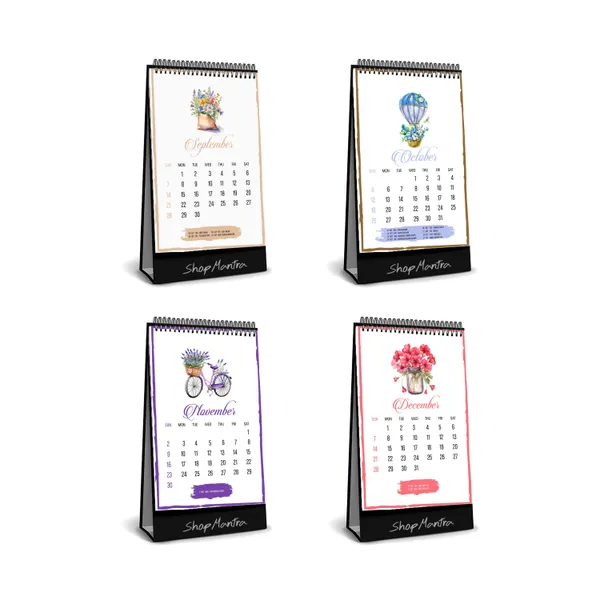 ShopMantra_Table_Top_Desk_Standing_Calendar_2025_|_Desk_Calendar_2025_|_Table_Calendar_2025_|_Home_and_Office_Calendar_2025_|_Floral_Pattern_Desk_Calendar_2025_(Size_5.5"_x_9"_Inch)