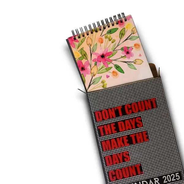 ShopMantra_Table_Top_Desk_Standing_Calendar_2025_|_Desk_Calendar_2025_|_Table_Calendar_2025_|_Home_and_Office_Calendar_2025_|_Floral_Pattern_Desk_Calendar_2025_(Size_5.5"_x_9"_Inch)