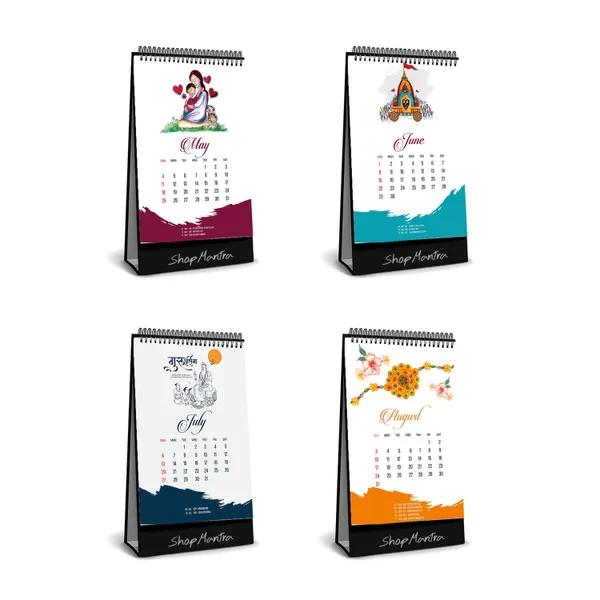 ShopMantra_Table_Top_Desk_Standing_Calendar_2025_|_Desk_Calendar_2025_|_Table_Calendar_2025_|_Home_and_Office_Calendar_2025_|_Indian_Festivals_Based_Desk_Calendar_2025_(Size_5.5"_x_9"_Inch)