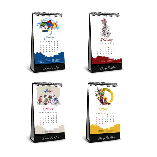 ShopMantra_Table_Top_Desk_Standing_Calendar_2025_|_Desk_Calendar_2025_|_Table_Calendar_2025_|_Home_and_Office_Calendar_2025_|_Indian_Festivals_Based_Desk_Calendar_2025_(Size_5.5"_x_9"_Inch)
