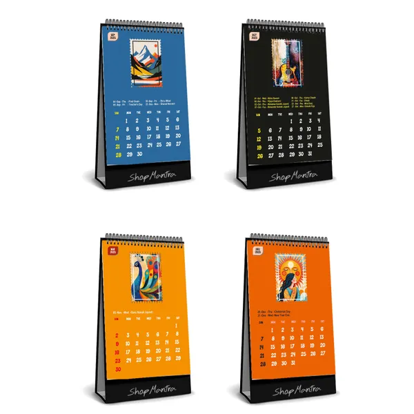 ShopMantra_Table_Top_Desk_Standing_Calendar_2025_|_Desk_Calendar_2025_|_Table_Calendar_2025_|_Home_and_Office_Calendar_2025_|_Modern_Art_Print_Desk_Calendar_2025_(Size_5.5"_x_9"_Inch)