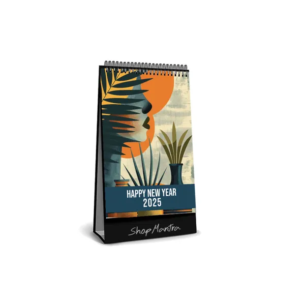 ShopMantra_Table_Top_Desk_Standing_Calendar_2025_|_Desk_Calendar_2025_|_Table_Calendar_2025_|_Home_and_Office_Calendar_2025_|_Modern_Art_Print_Desk_Calendar_2025_(Size_5.5"_x_9"_Inch)