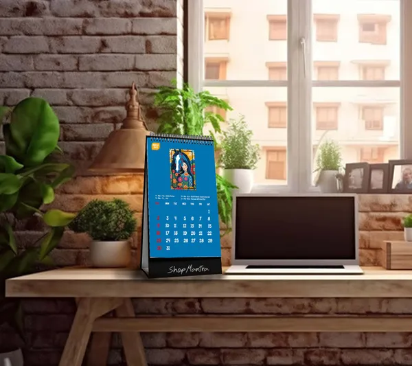 ShopMantra_Table_Top_Desk_Standing_Calendar_2025_|_Desk_Calendar_2025_|_Table_Calendar_2025_|_Home_and_Office_Calendar_2025_|_Modern_Art_Print_Desk_Calendar_2025_(Size_5.5"_x_9"_Inch)