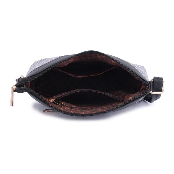 ShopMantra_Women's_PU_Leather_Sling_Bag_-_Stylish_Crossbody_Shoulder_Bag_with_Adjustable_Strap,_Spacious_Interior,_and_Zippered_Compartments-Black