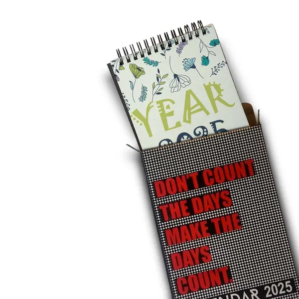 Table_Top_Desk_Standing_Calendar_2025_Desk_Calendar_2025_Table_Calendar_2025_Home_And_Office_Calendar_2025_Wild_Flower_Vector_Pattern_Standing_Calendar_2025_Size_5.5"_X_9"_Inch